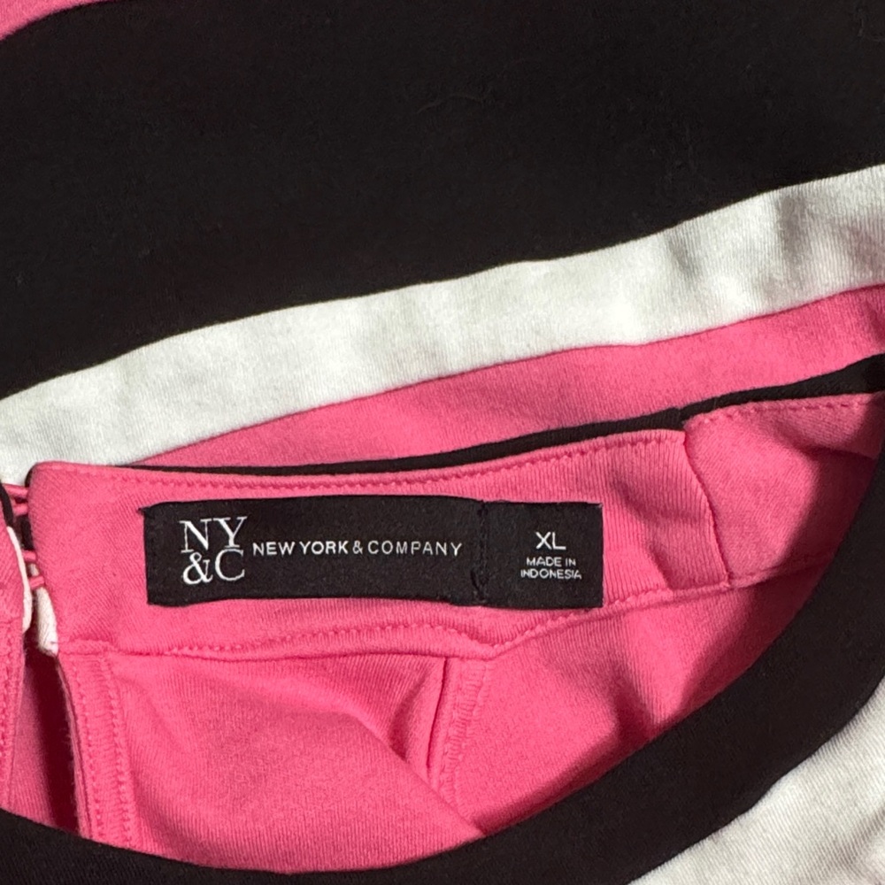 Pink & Black Halter Shift Dress - City Knits by New York & Company Size XL - Picture 10 of 12